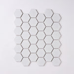 Load image into Gallery viewer, Simple White 2&quot; Hexagon Ceramic Mosaic Matte Flooring Tilezz 

