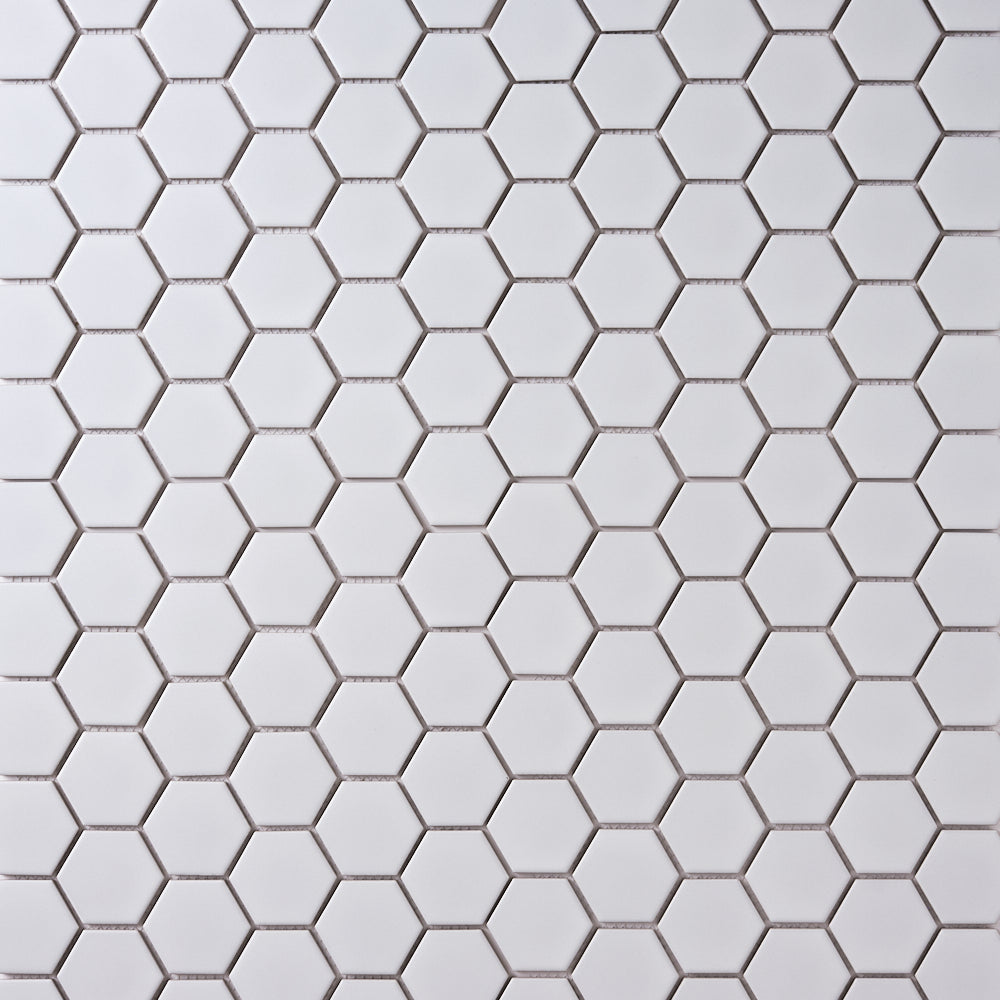 Simple White 1x1 Square Ceramic Mosaic Matte – Tilezz
