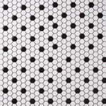Load image into Gallery viewer, Simple White and Black Hexagon Ceramic Mosaic Matte Tilezz 

