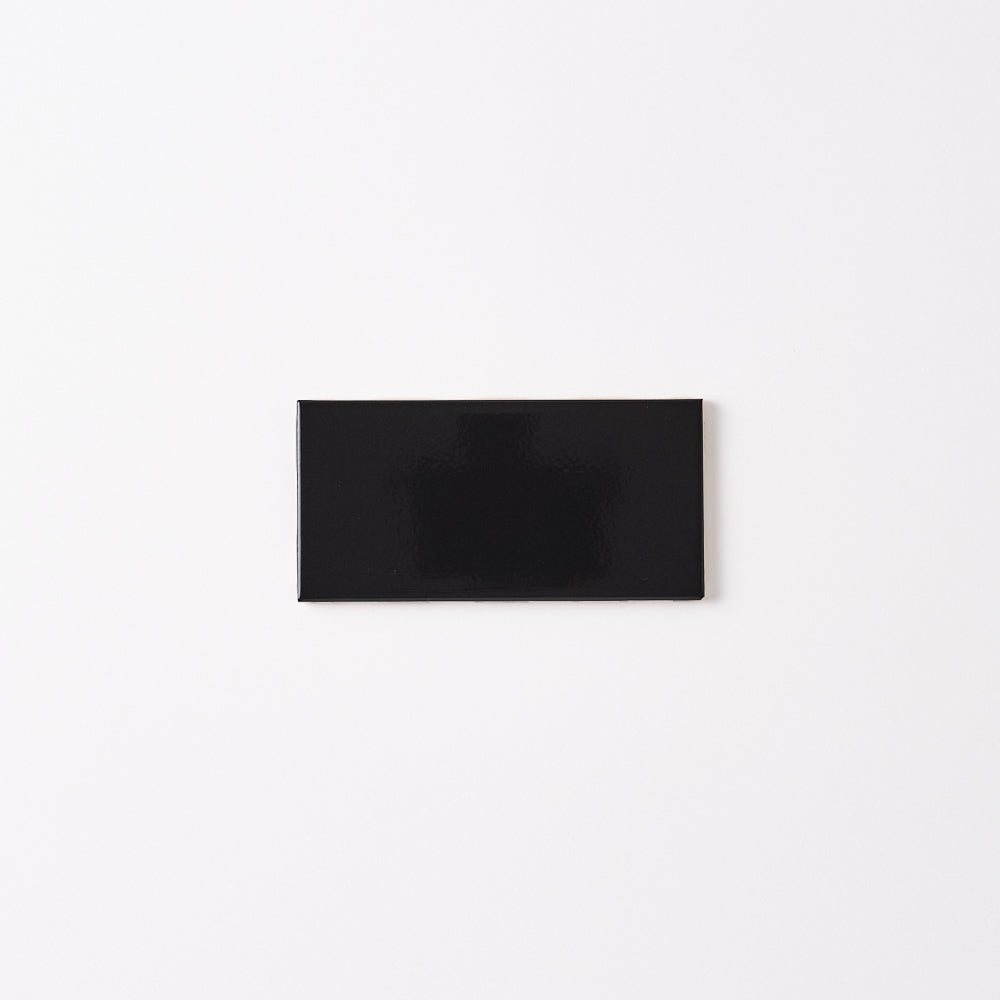 Timeless Jet Black 3x6 Ceramic Tile Glossy Flooring Tilezz 