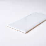 Load image into Gallery viewer, Timeless Ice White 4x10 Beveled Ceramic Tile Glossy Flooring Tilezz 
