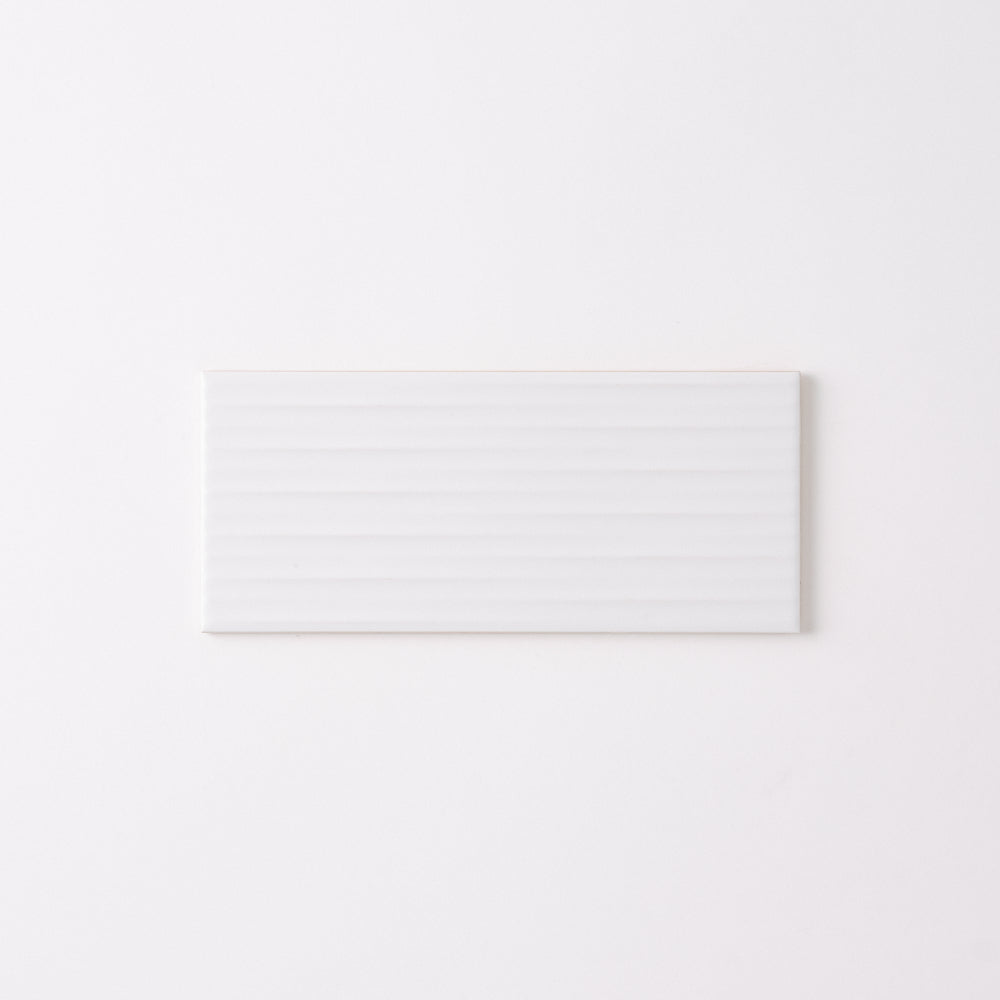 Timeless Ice White Wavy 4x10 Ceramic Tile Tilezz 