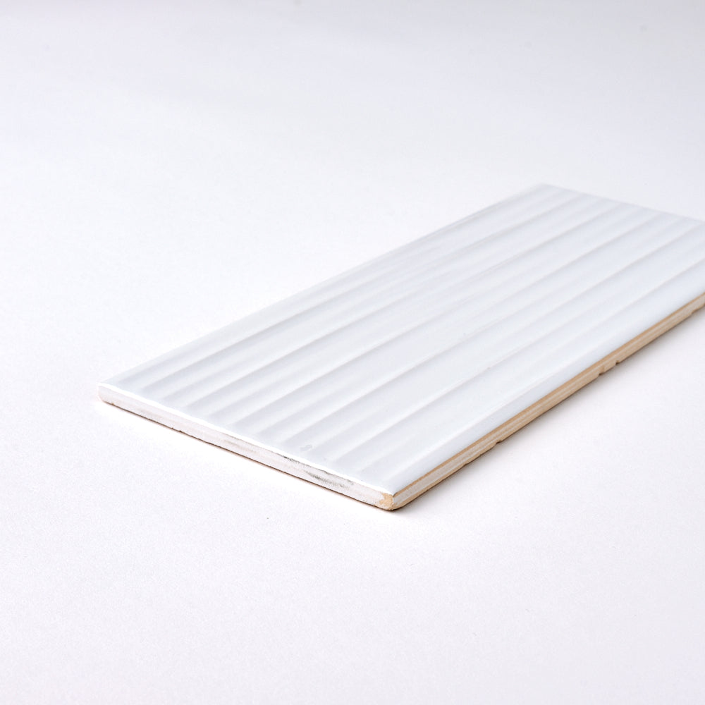 Timeless Ice White Wavy 4x10 Ceramic Tile Tilezz 