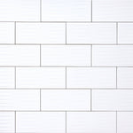 Load image into Gallery viewer, Timeless Ice White Wavy 4x10 Ceramic Tile Tilezz 
