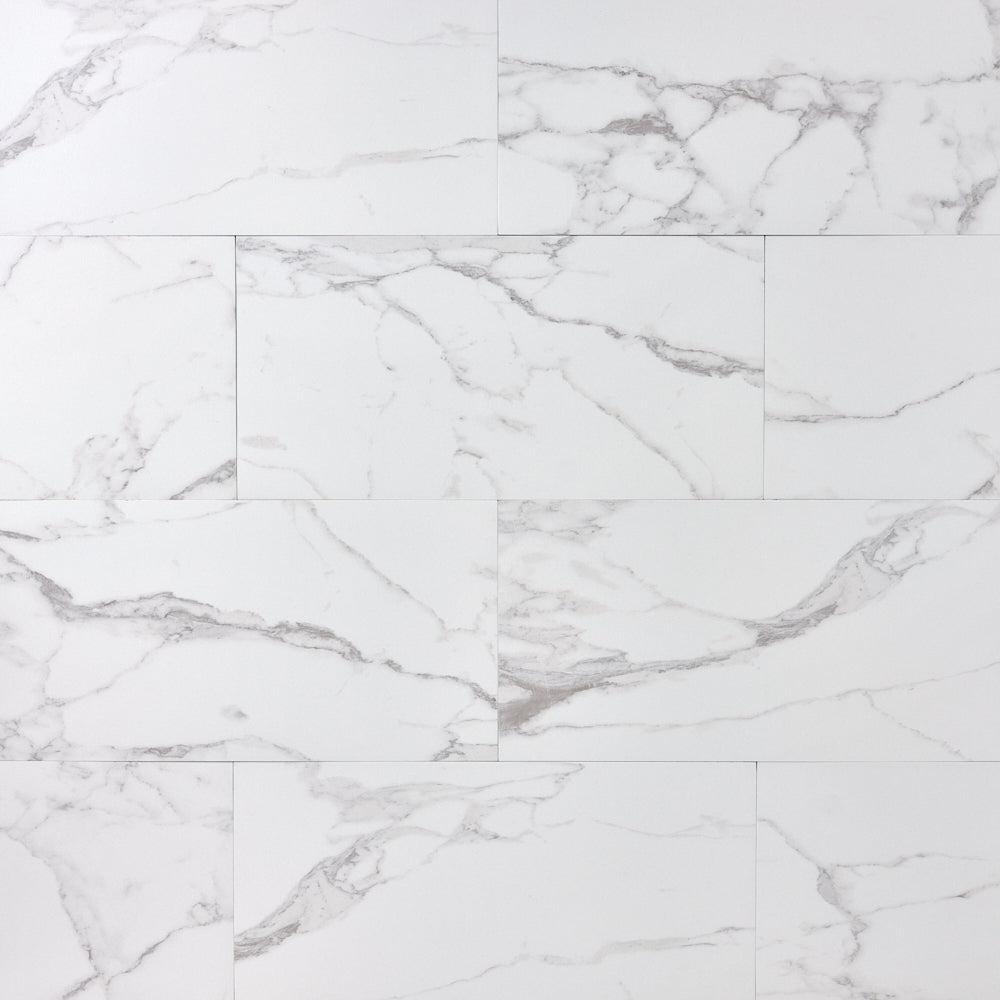 Milano Statuary White 24x48 Porcelain Tile Glossy Tilezz 