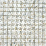 Load image into Gallery viewer, Calacatta Gold Pinwheel Marble Mosaic Flooring Tilezz 
