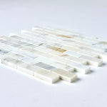 Load image into Gallery viewer, Calacatta Gold 1x2 Brick Marble Mosaic Tile Flooring Tilezz 

