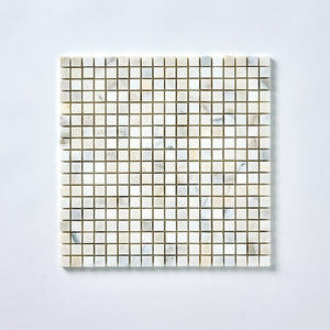 Calacatta Gold 5/8x5/8 Marble Mosaic Flooring Tilezz 