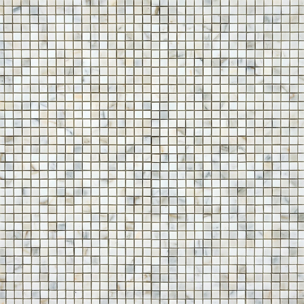 Calacatta Gold 5/8x5/8 Marble Mosaic Flooring Tilezz 