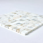 Load image into Gallery viewer, Calacatta Gold 1x1 Marble Mosaic Tile Flooring Tilezz 
