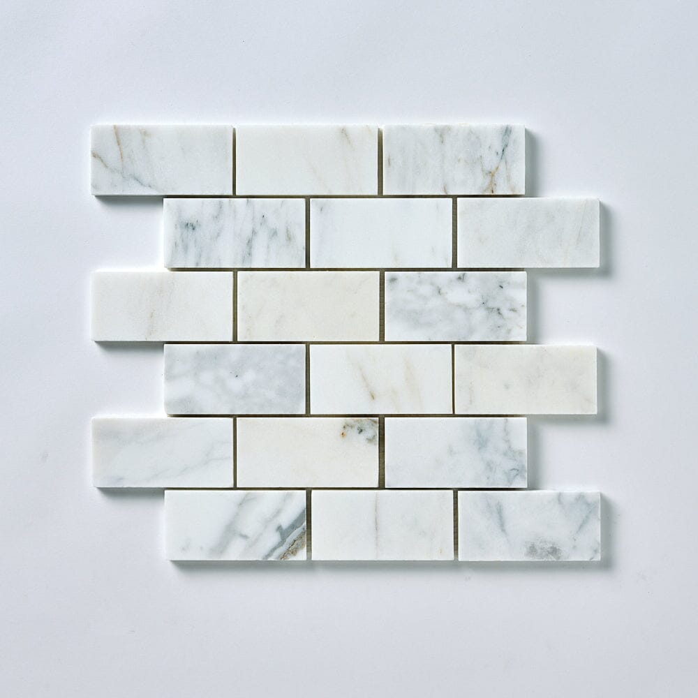 Calacatta Gold 2x4 Marble Mosaic Tile Flooring Tilezz 
