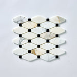 Load image into Gallery viewer, Calacatta Gold &amp; Black Octave Marble Mosaic Stone Tilezz 
