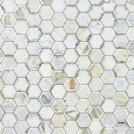 Load image into Gallery viewer, Calacatta Gold Framed Hexagon Marble Mosaic Flooring Tilezz 
