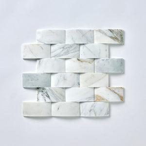 Calacatta Gold 3D Cladding Marble Mosaic Flooring Tilezz 