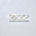 Load image into Gallery viewer, Calacatta Gold Marble 4x12 Arabesque Border Flooring Tilezz 
