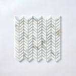 Load image into Gallery viewer, Calacatta Gold Baby Chevron Marble Mosaic Tile Flooring Tilezz 
