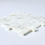 Load image into Gallery viewer, Calacatta Gold Kenzy Basketweave Marble Mosaic Flooring Tilezz 
