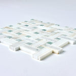 Load image into Gallery viewer, Calacatta Gold &amp; Green Kenzy Basketweave Marble Mosaic Flooring Tilezz 
