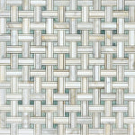 Load image into Gallery viewer, Calacatta Gold &amp; Green Kenzy Basketweave Marble Mosaic Flooring Tilezz 
