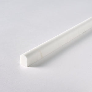 Bianco Dolomite 1/2" Pencil Liner Polished/Honed Flooring Tilezz 