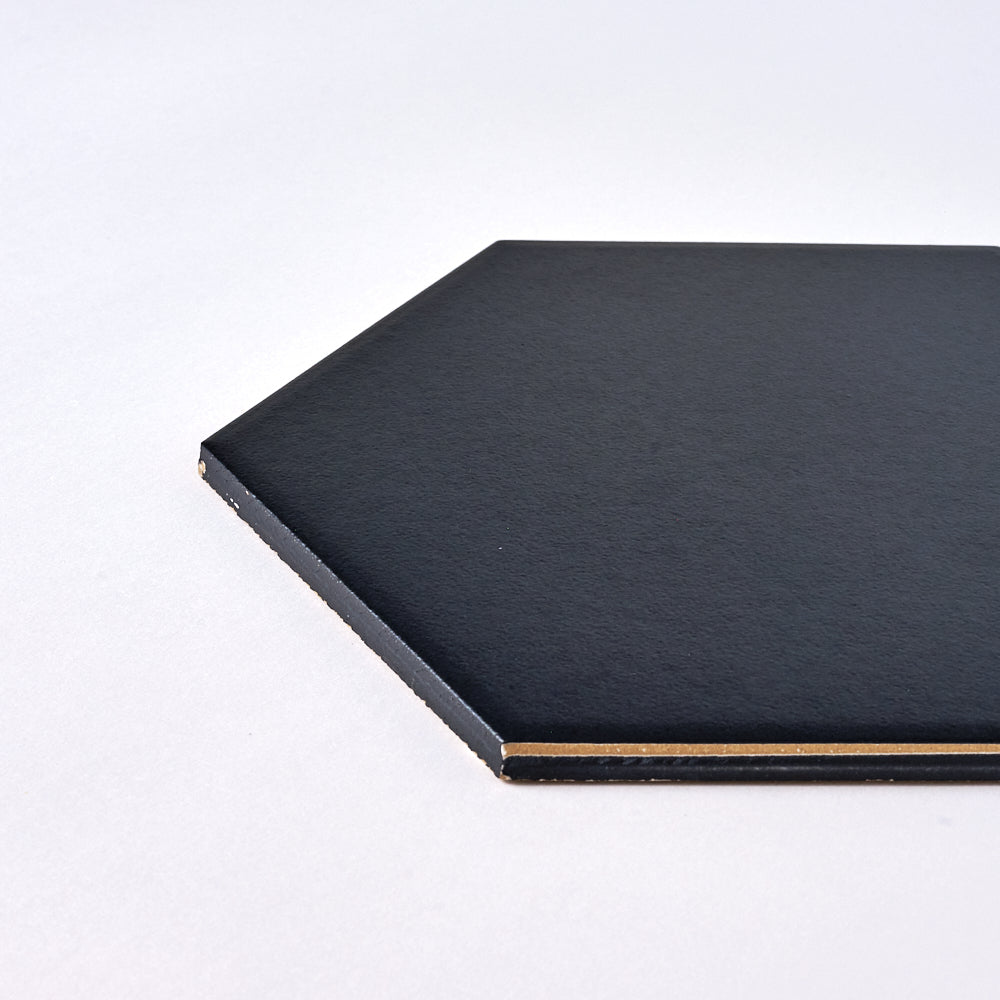 Madrid Black 8x9 Hexagon Matte Porcelain Tile Flooring Tilezz 
