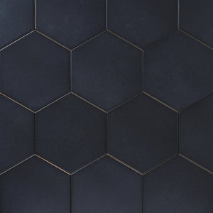 Madrid Black 8x9 Hexagon Matte Porcelain Tile Flooring Tilezz 