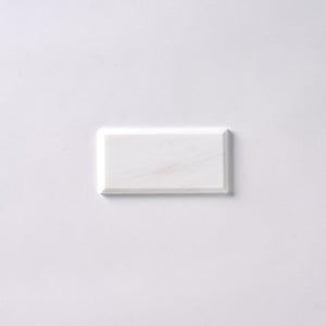 Bianco Dolomite 3x6 Beveled Polished/Honed Subway Tile Flooring Tilezz 