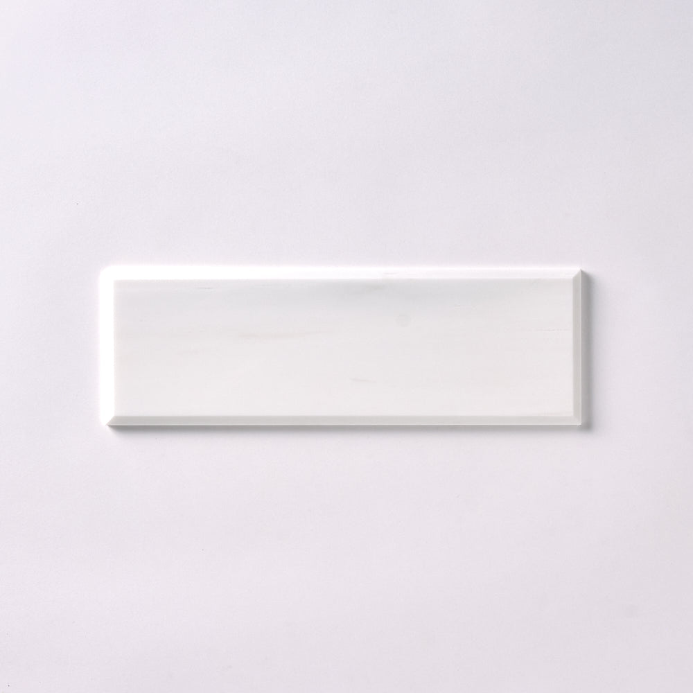 Bianco Dolomite 4x12 Beveled Polished/Honed Subway Tile Flooring Tilezz 