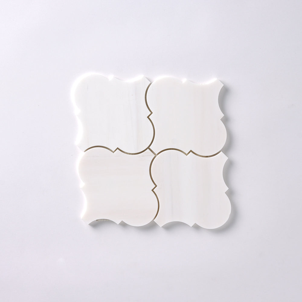Bianco Dolomite 6" Lantern Mosaic Polished/Honed Flooring Tilezz 