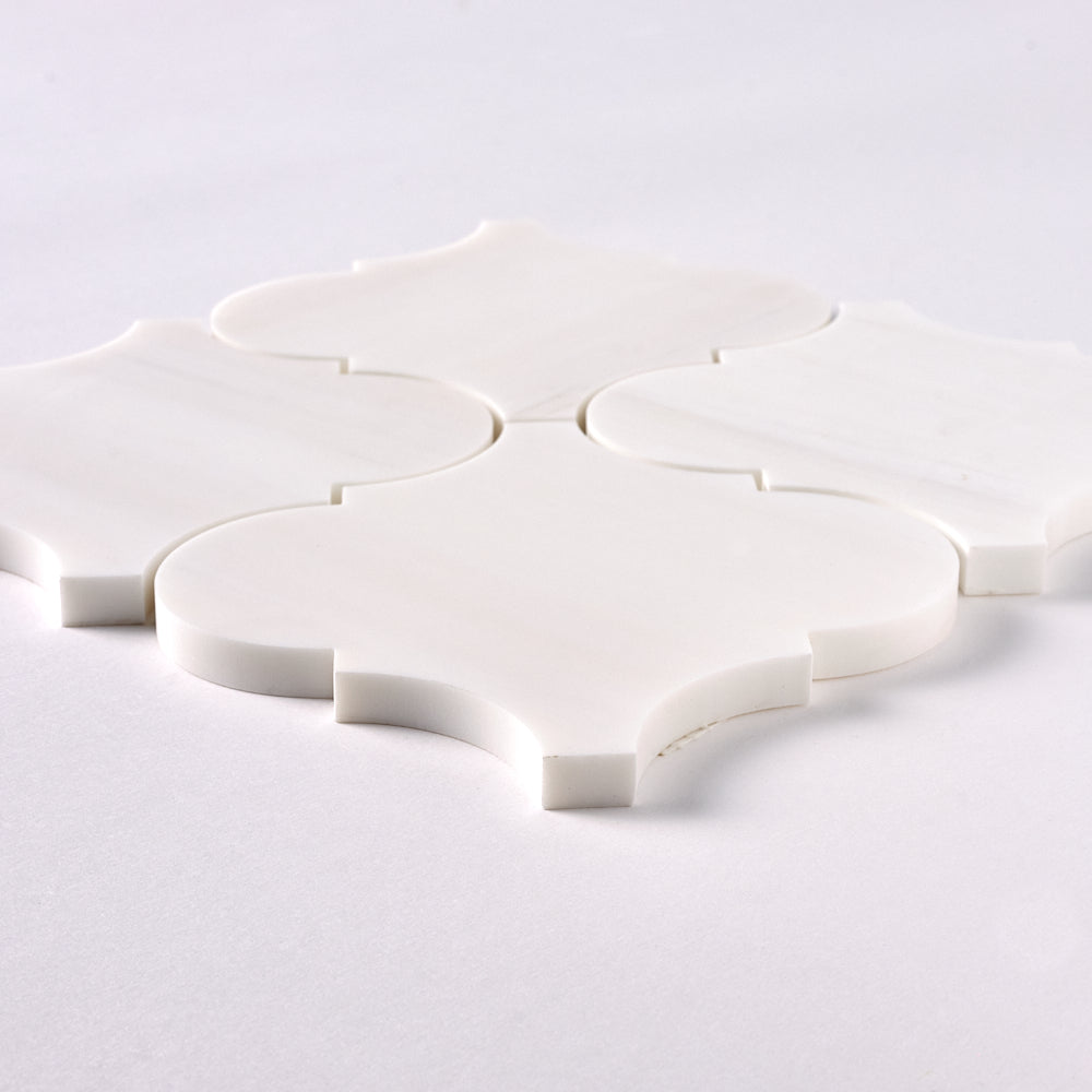 Bianco Dolomite 6" Lantern Mosaic Polished/Honed Flooring Tilezz 