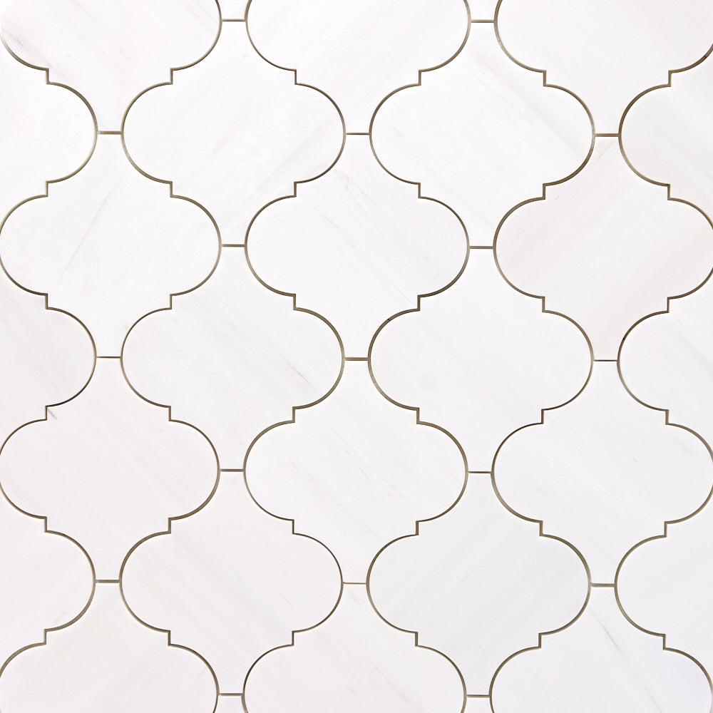 Bianco Dolomite 6" Lantern Mosaic Polished/Honed Flooring Tilezz 
