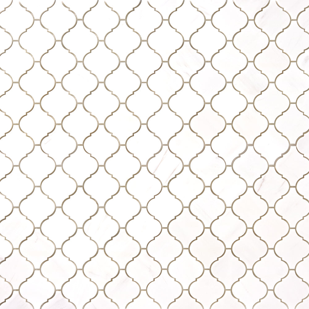 Bianco Dolomite 3" Lantern Mosaic Polished/Honed Flooring Tilezz 