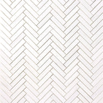 Load image into Gallery viewer, Bianco Dolomite 1x4 Herringbone Mosaic Polished/Honed Tilezz 
