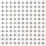 Load image into Gallery viewer, Bianco Dolomite Octagon with Gray Dots Mosaic Polished/Honed Flooring Tilezz 
