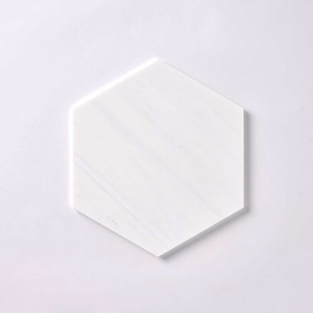 Bianco Dolomite 10" Hexagon Polished/Honed Flooring Tilezz 