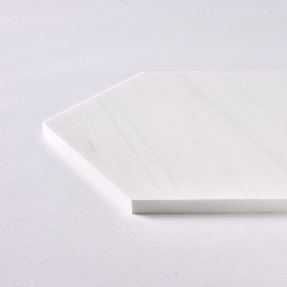 Bianco Dolomite 10" Hexagon Polished/Honed Flooring Tilezz 