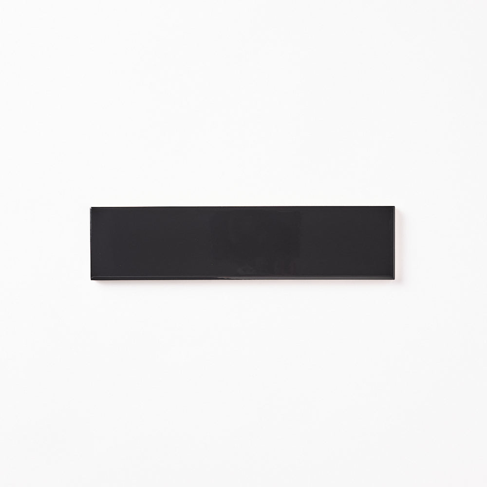 Venice Black 2x10 Ceramic Tile Glossy Tilezz 