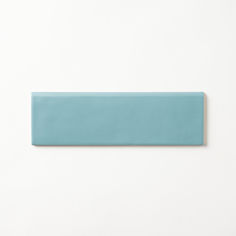 San Fran Volga Blue 3x10 Bullnose Ceramic Tile Matte Flooring Tilezz 