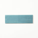 Load image into Gallery viewer, San Fran Volga Blue 3x10 Bullnose Ceramic Tile Glossy Flooring Tilezz 

