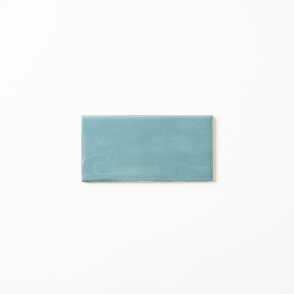 San Fran Volga Blue 3x6 Bullnose Ceramic Tile Glossy Flooring Tilezz 