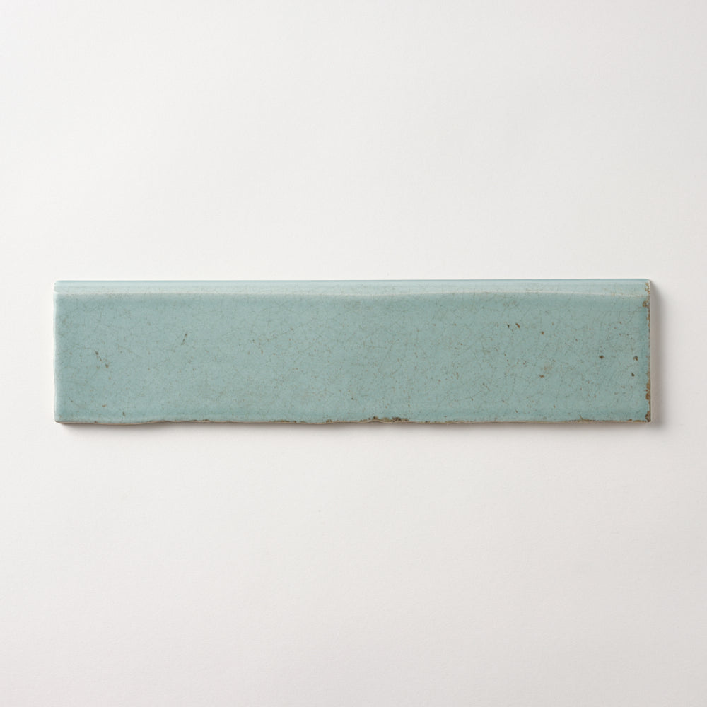 San Fran Aqua Crackled 3x12 Bullnose Ceramic Tile Glossy Flooring Tilezz 