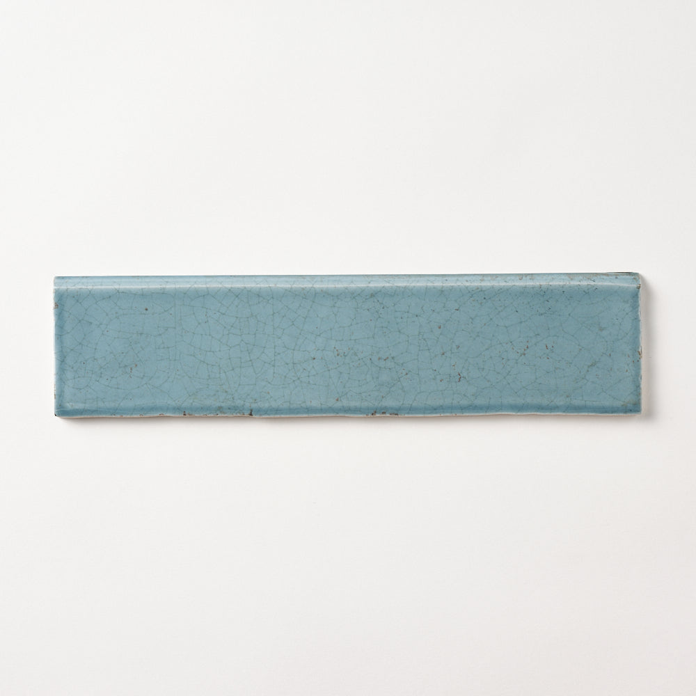 San Fran Volga Blue Crackled 3x12 Bullnose Ceramic Tile Glossy Flooring Tilezz 