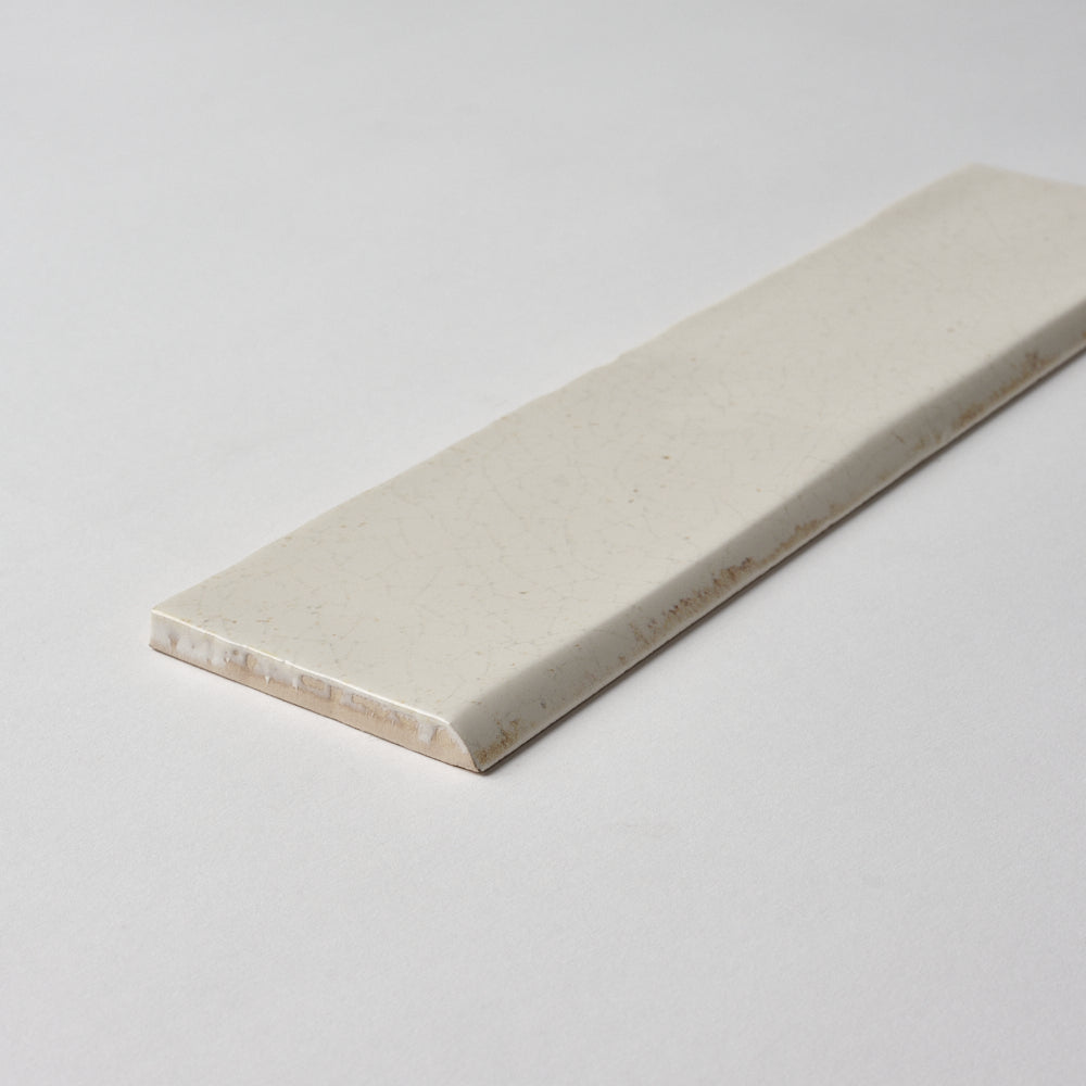 San Fran Biscuit Crackled 3x12 Bullnose Ceramic Tile Glossy Flooring Tilezz 