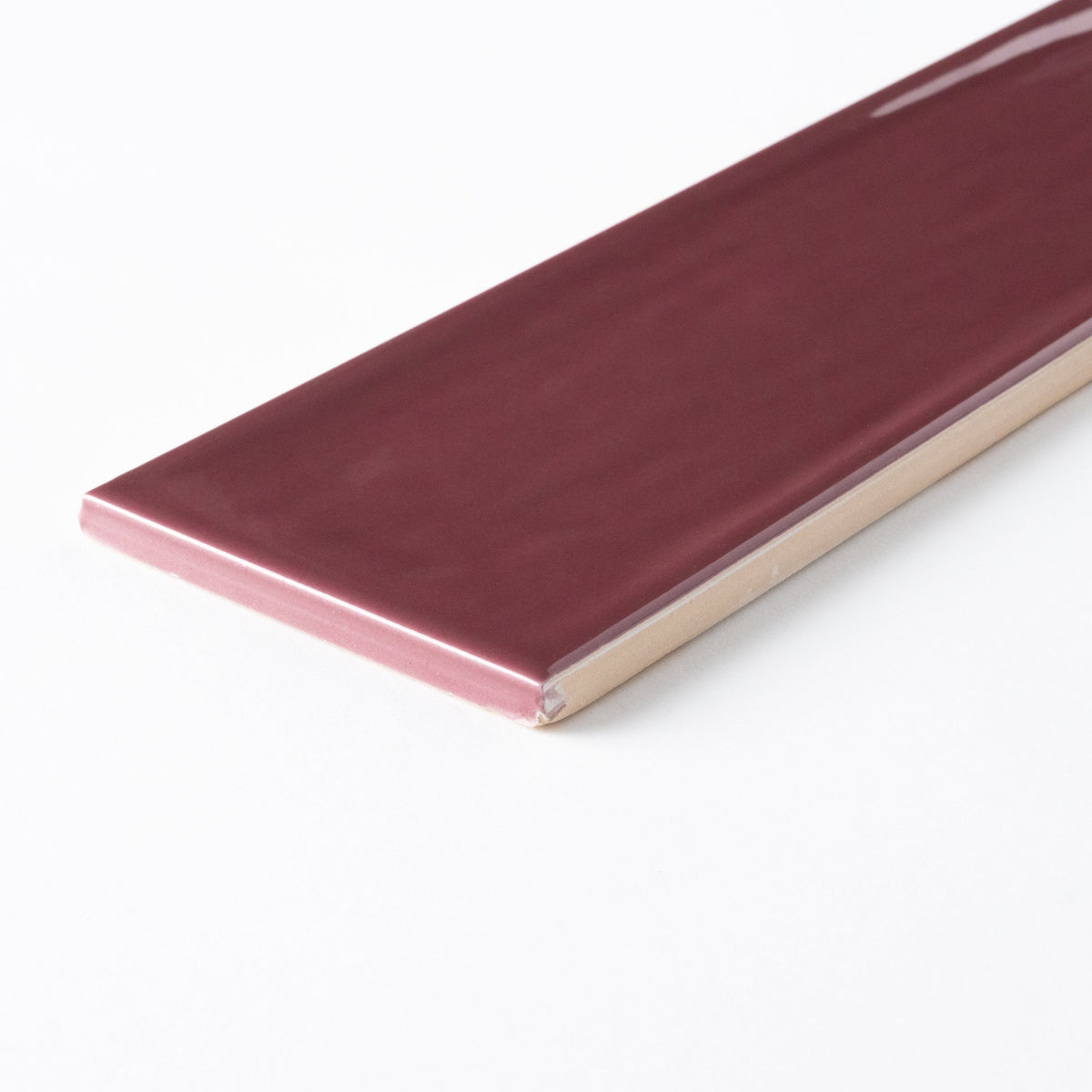 Chanelle Burgundy 3"x12" Ceramic Subway Tile Tilezz 