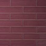Load image into Gallery viewer, Chanelle Burgundy 3&quot;x12&quot; Ceramic Subway Tile Tilezz 
