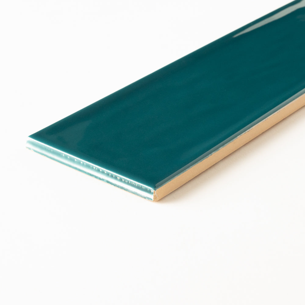 Chanelle Peacock Green 3x12 Ceramic Tile Glossy Tilezz 