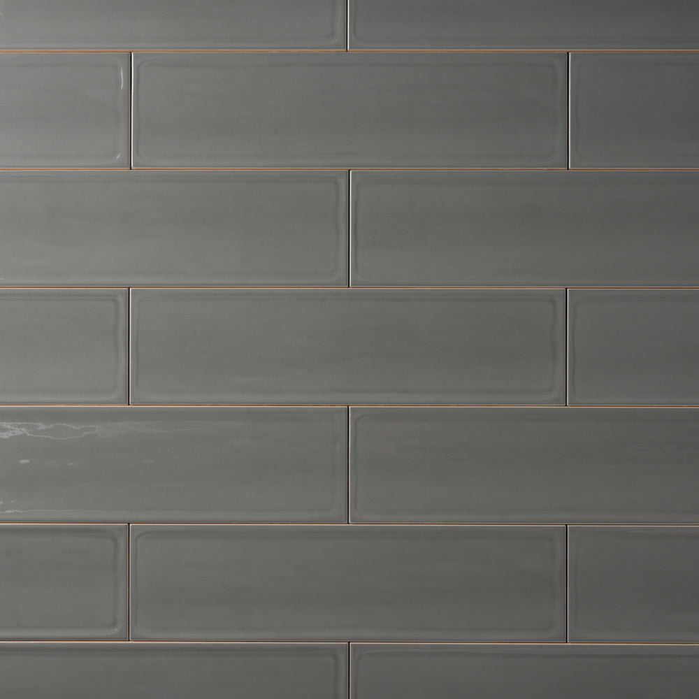 Chanelle Lava Smoke 4x16 Ceramic Tile Glossy Tilezz 