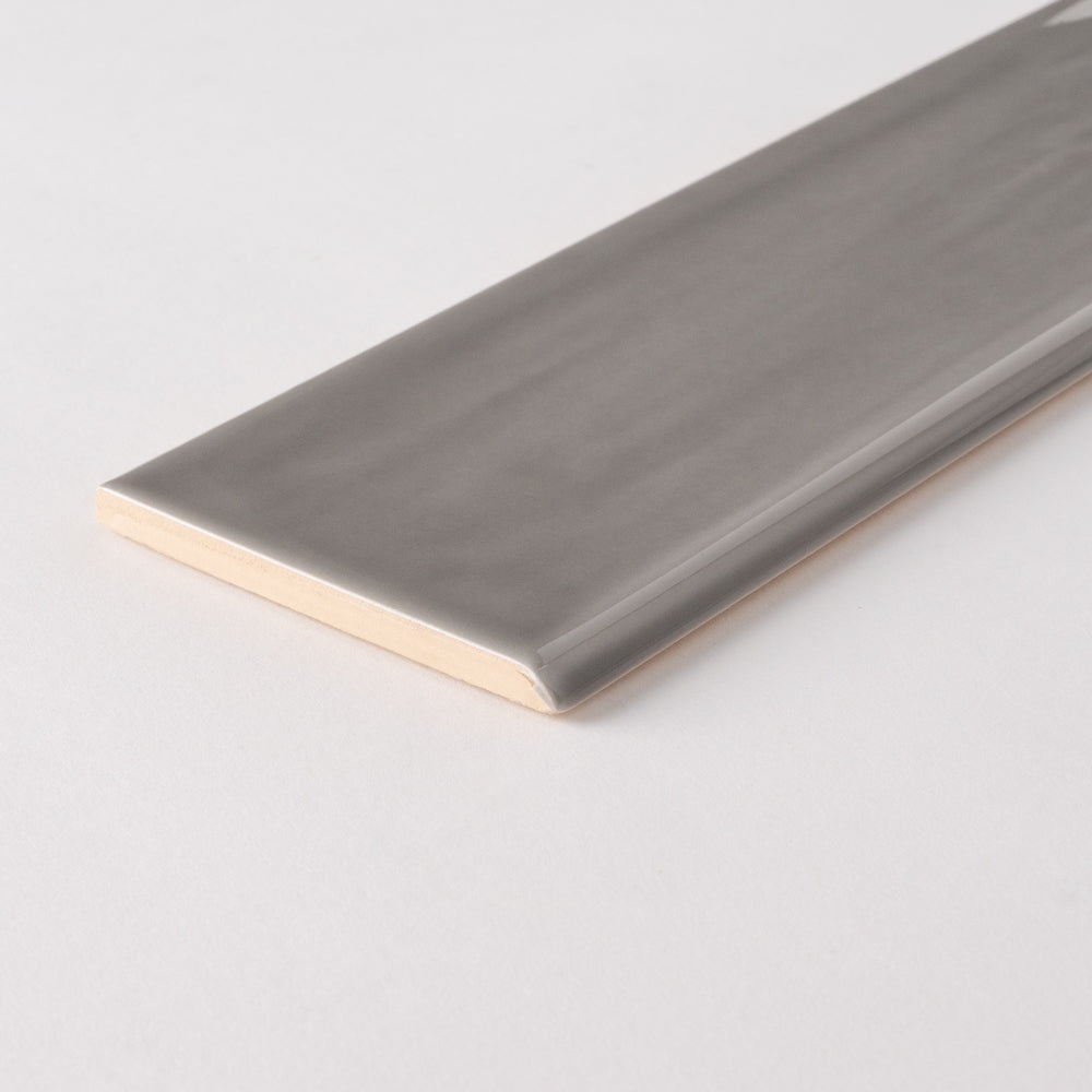 Chanelle Lava Smoke 3x12 Bullnose Ceramic Tile Glossy Tilezz 