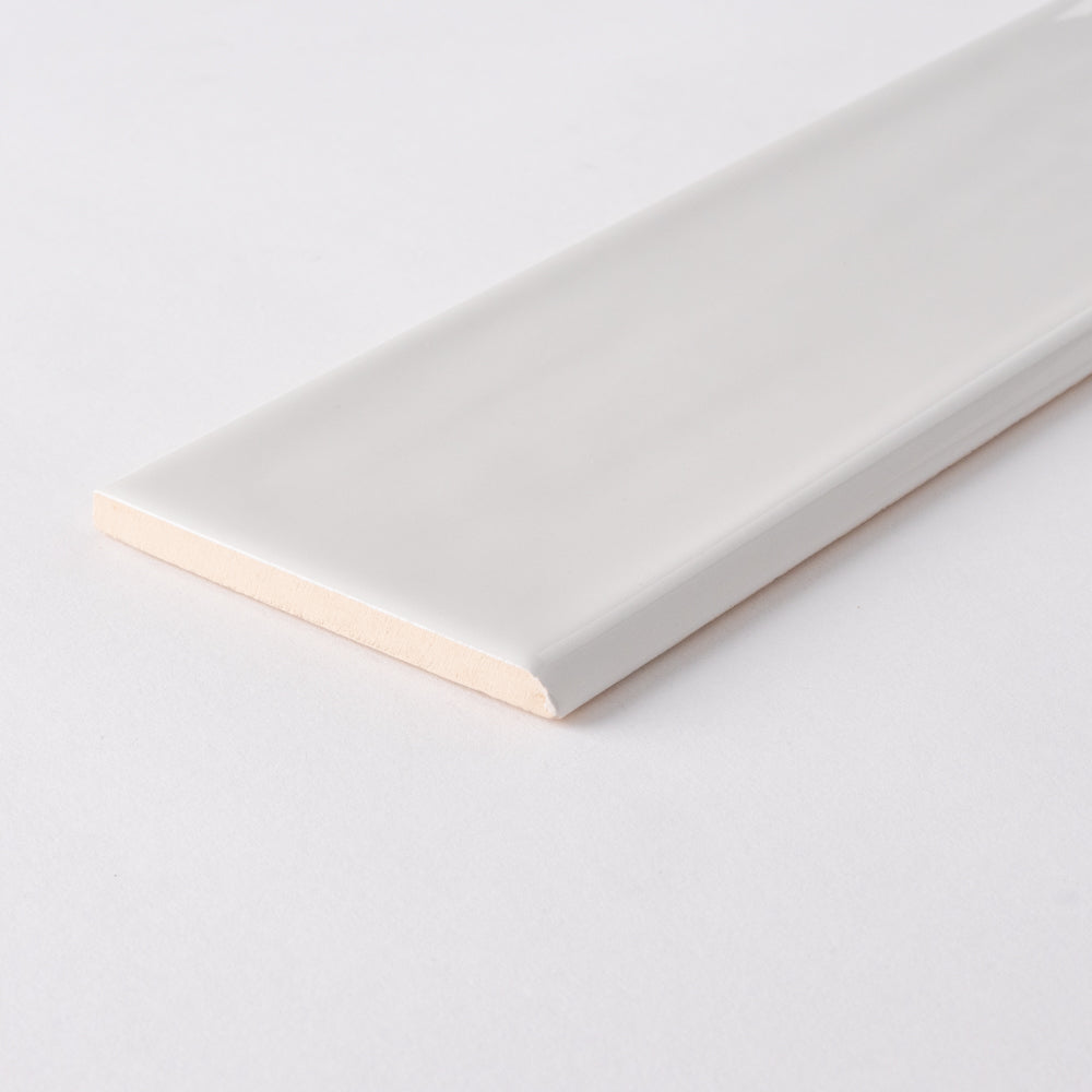 Chanelle Star White 3x12 Bullnose Ceramic Tile Glossy Tilezz 