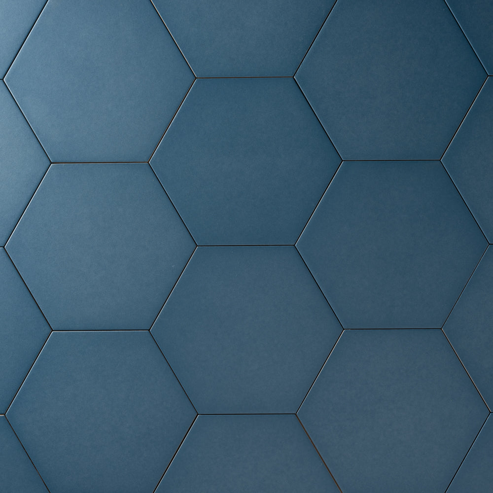 Chanelle Sapphire Blue 8x9 Hexagon Porcelain Tile Tilezz 